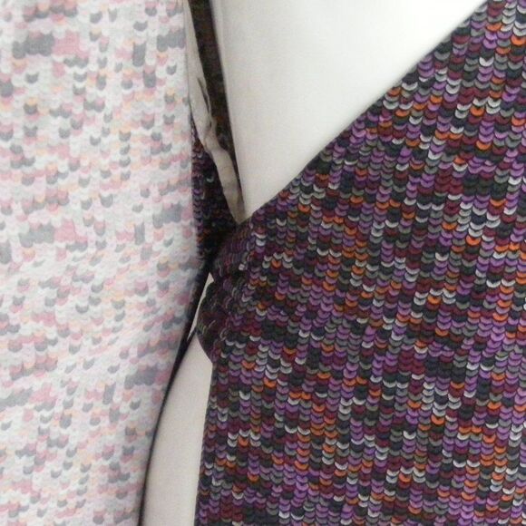 TAHARI ASL Dress, 6, True Wrap, Sequin PRINT, 3/4 sleeves, Sash Belt - Picture 6 of 13